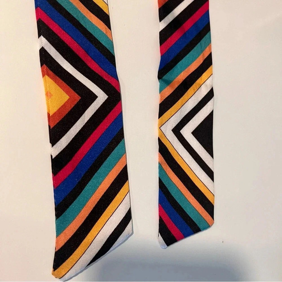 INC Faux Velvet ‘Kanata’ Single Strap Striped Ribbon Ankle Tie 3” Heels. Size 9. - Picture 11 of 13